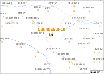 map of Qovāq-e Soflá