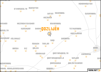 map of Qozlījeh