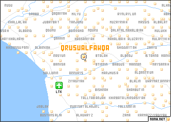 map of Qrūşū al Fawqā
