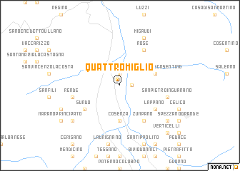 map of Quattromiglio