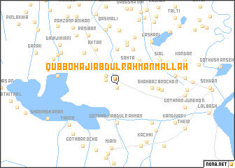 map of Qubbo Hāji Abdul Rahmān Mallāh