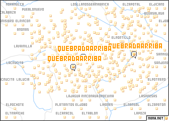 map of Quebrada Arriba