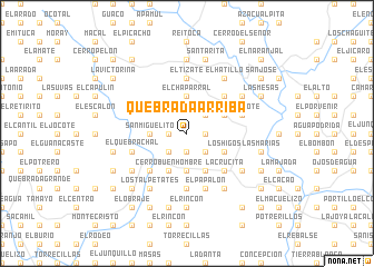 map of Quebrada Arriba