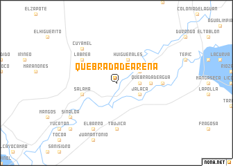 map of Quebrada de Arena