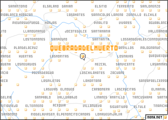 map of Quebrada del Muerto