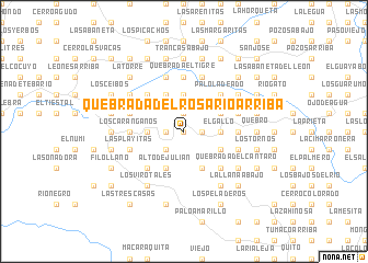 map of Quebrada del Rosario Arriba