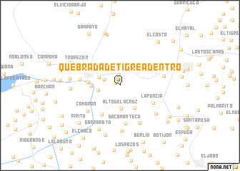 map of Quebrada de Tigre Adentro