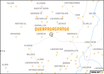 map of Quebradagrande