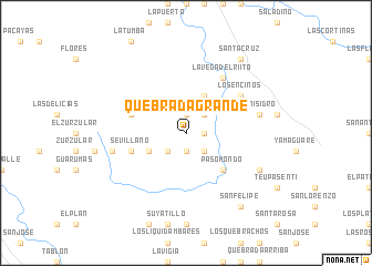 map of Quebrada Grande