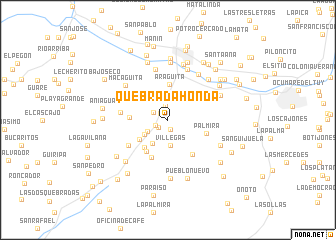 map of Quebrada Honda