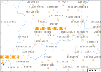 map of Quebrada Honda