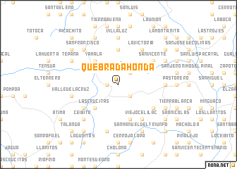 map of Quebrada Honda