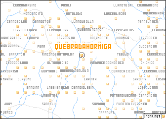 map of Quebrada Hormiga