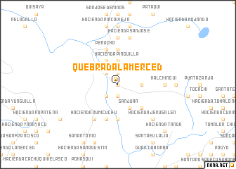 map of Quebrada La Merced