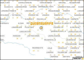 map of Quebrada Pifá