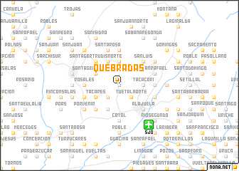 map of Quebradas