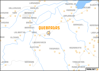 map of Quebradas