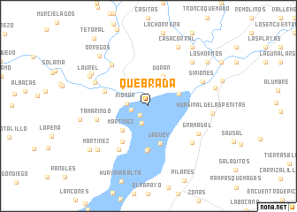 map of Quebrada