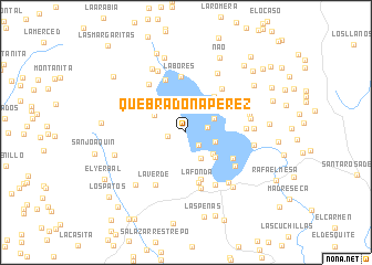 map of Quebradona Pérez