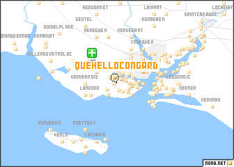 map of Quéhello-Congard