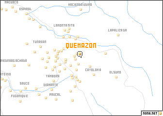 map of Quemazón