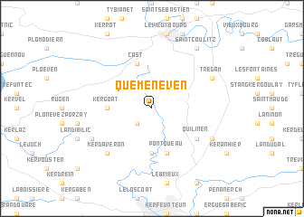 map of Quéménéven