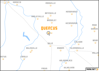 map of Quercus