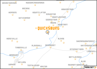 map of Quicksburg