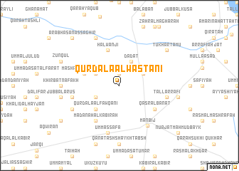 map of Qurdalā al Wasţānī