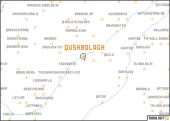 map of Qūsh Bolāgh