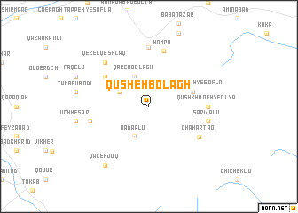 map of Qūsheh Bolāgh