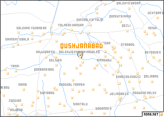 map of Qūshjānābād