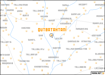 map of Quţbā Taḩtānī