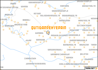 map of Qūţī Darreh-ye Pā\