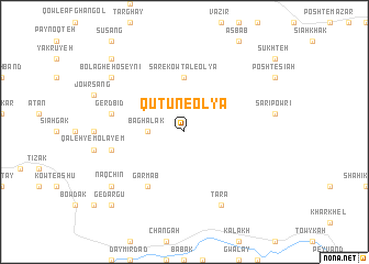 map of Qūtūn-e ‘Olyā
