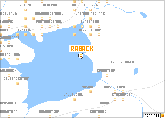 map of Råbäck