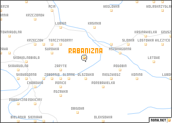 map of Raba Niżna
