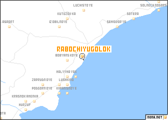 map of Rabochiy Ugolok