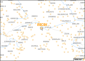 map of Račak