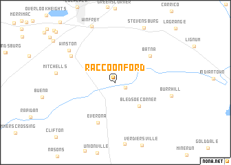 map of Raccoon Ford