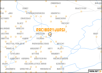 map of Racibory Jurgi