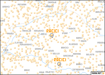 map of Račići