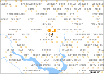map of Račín