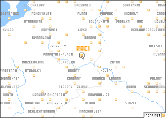 map of Račí