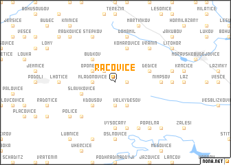 map of Rácovice