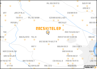 map of Rácskitelep