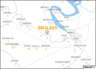 map of Răculeşti