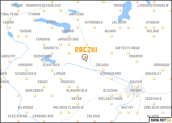 map of Rączki