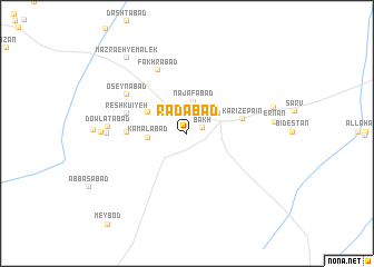 map of Ra‘dābād