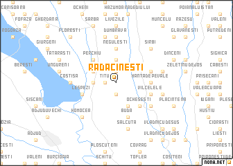 map of Rădăcineşti